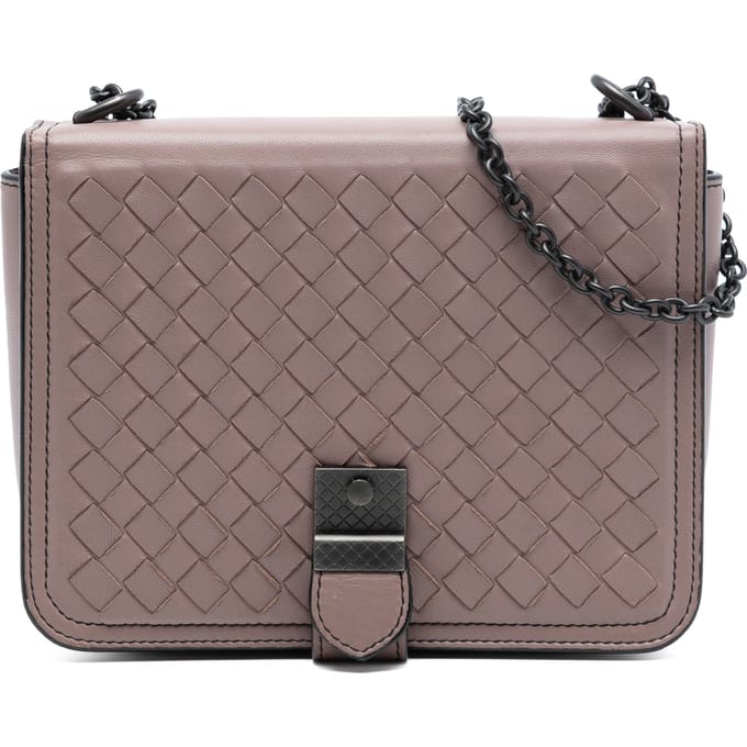 Tweedhands Small Nappa Intrecciato Catwalk Schoudertas