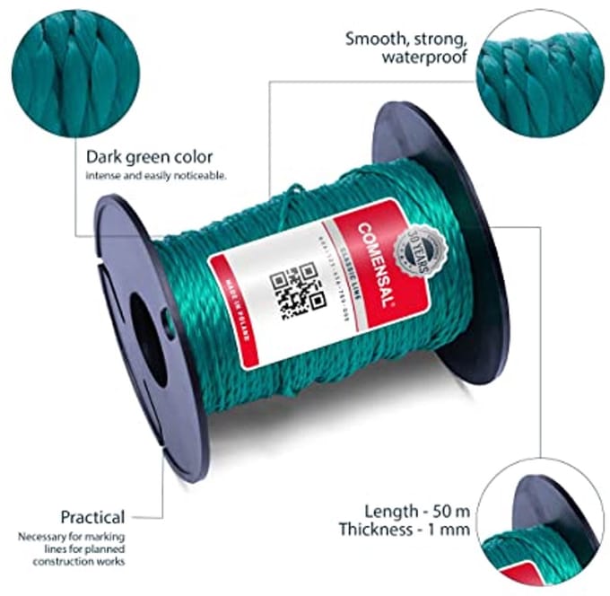 Metseltouw Polyethyleen 50m - Scheurvast & Betrouwbaar - Voor Bouwprojecten