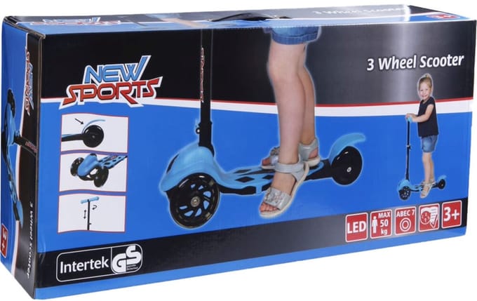 NSP 3-Wheel Scooter Blau, 120mm, ABEC7