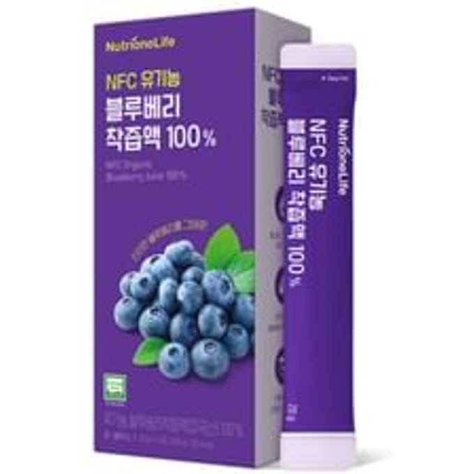 NutrioneLife NFC Organic Blueberry Juice 100% 20g x 14 sticks
