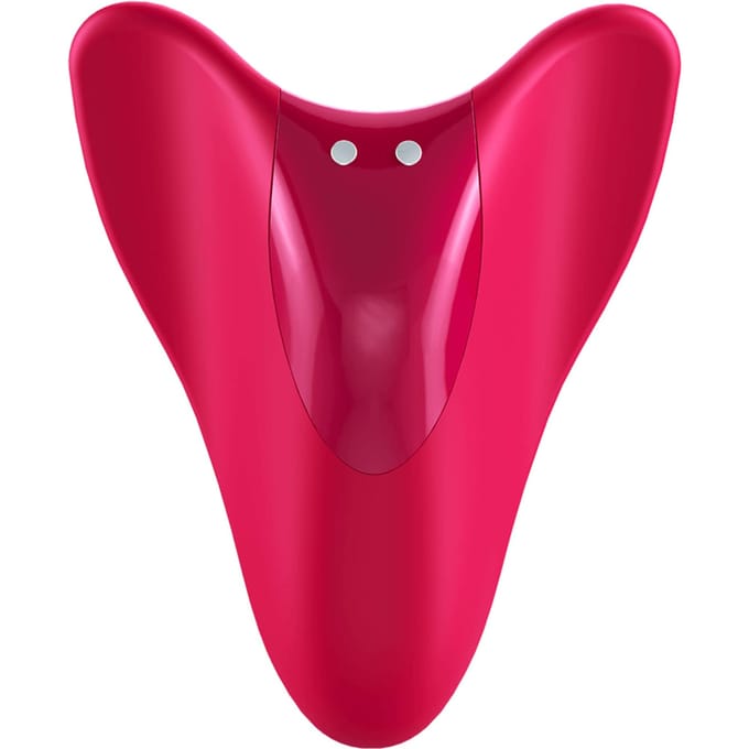 Satisfyer, vibrator, vingervibrator, klein en veelzijdig, 'High Fly' met batterij, siliconen, 7 cm
