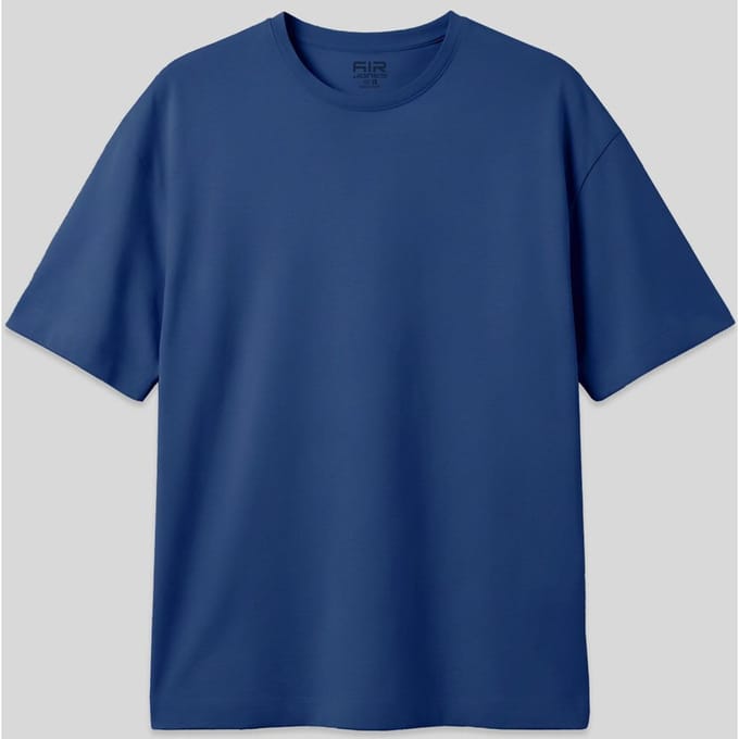 Overmaatse Katoenmix Crew Neck T-Shirt
