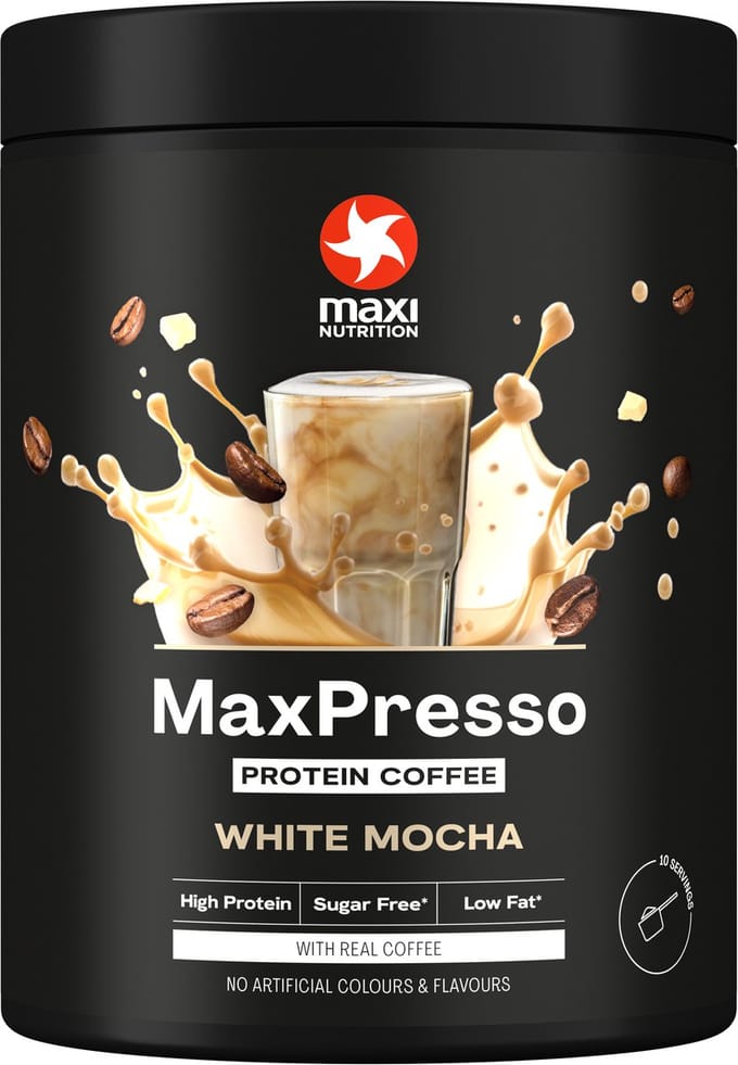 Maxi Nutrition Maxpresso Eiwit Koffie Wittte Chocolade Mokka (300 gr)