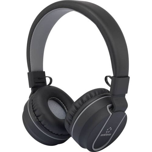 Renkforce RF-BTK-100 On Ear headset Bluetooth, Kabel Zwart, Grijs Headset, Vouwbaar