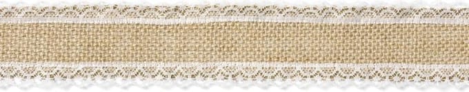 Kanten Jute lint | buitenrand | 5cm breed | 5 meter lang