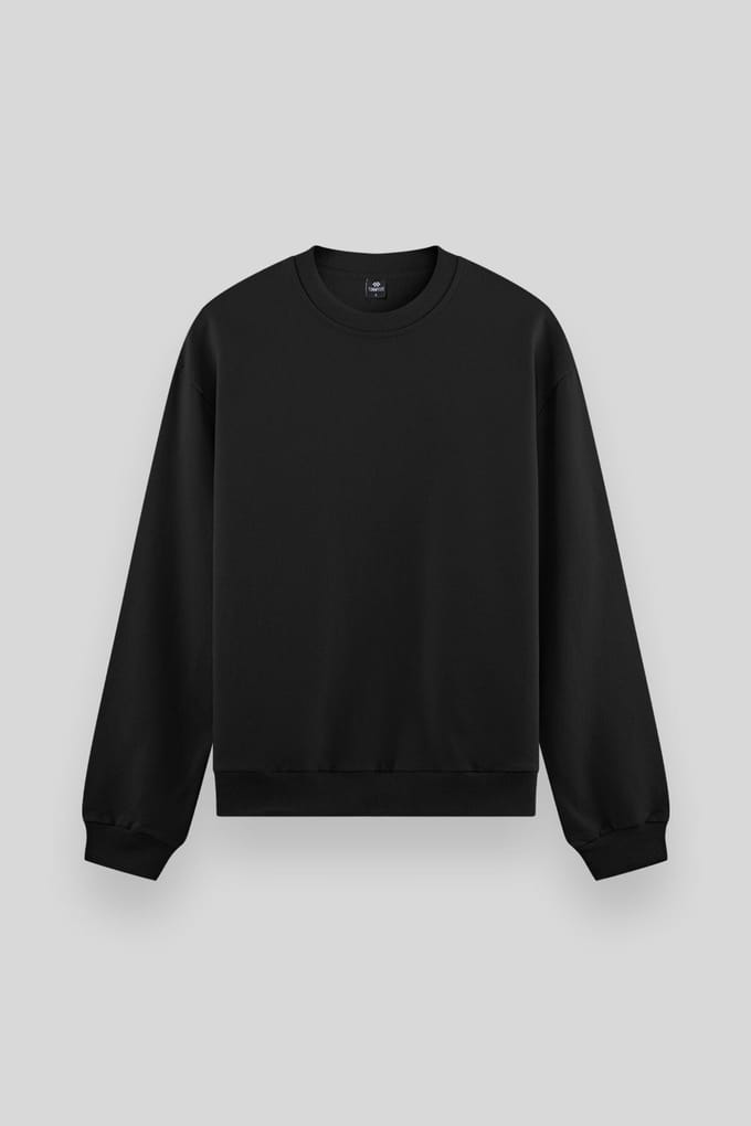 Heren Effen Rundhals Sweatshirt