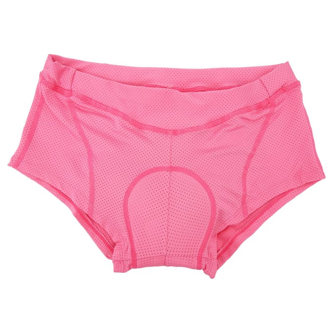 Dames Buitenfietsen Ondergoed Zacht Elastisch Ademend Mesh 3D Siliconen Gevoerd Fiets Ondergoed 2XL pink