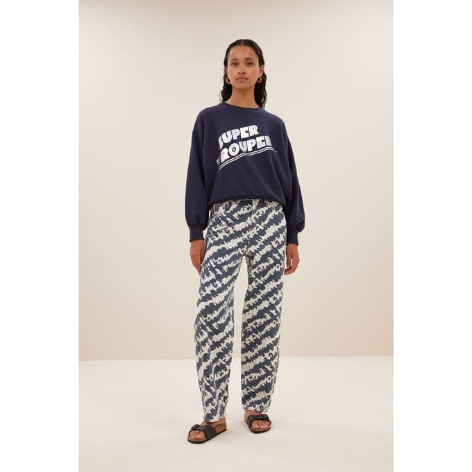 By-Bar Bibi Super Sweater Uniform Blue Größe: M | Pullover Outlet | Damen | Blau