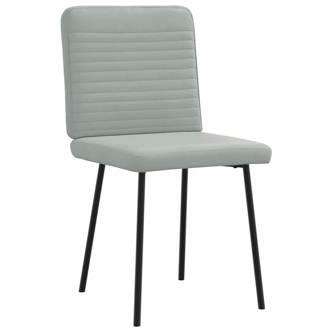 vidaXL - Eetkamerstoelen - 2 - st - fluweel - lichtgrijs