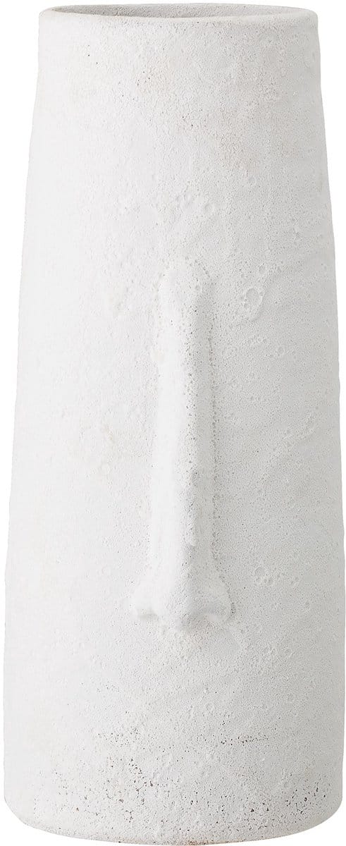 Bloomingville - Berican Deco Vaas - Wit - Terracotta