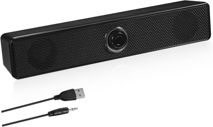 Compacte Soundbar - Draagbare Speaker - Thuis Kantoor - Multifunctionele Aansluiting - 315 x 56 cm - Zwart