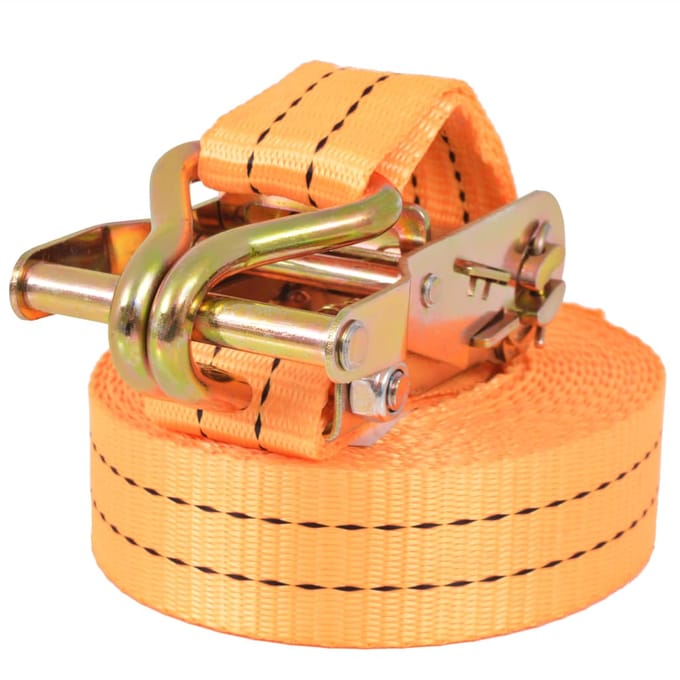 vidaXL - Spanbanden - 1 - ton - 6mx38mm - oranje - 4 - st