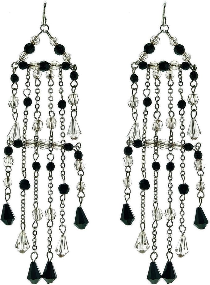 Behave - Statement oorbellen zwart kralen - Elegant avondmode