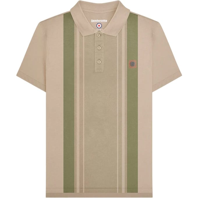 Lambretta Heren SS25 Klassiek Poloshirt (Steen)
