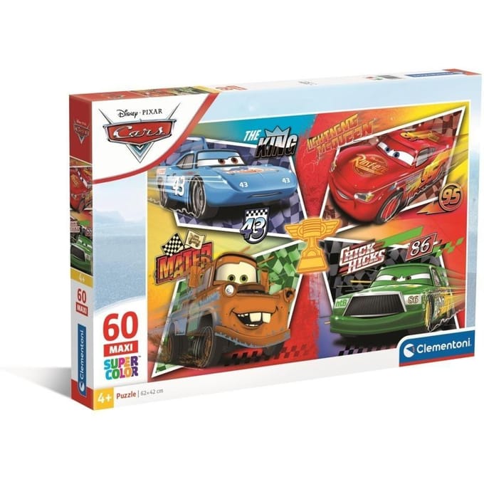 Clementoni - Puzzel - 60 Maxi Stukjes - Cars Thema - Kinderpuzzel - Vanaf 4 jaar
