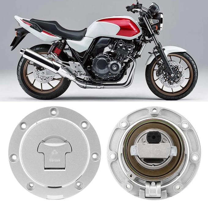 Motorfiets Brandstoftank Dop Cover Vervanging Past voor Honda CB400 CB500 black