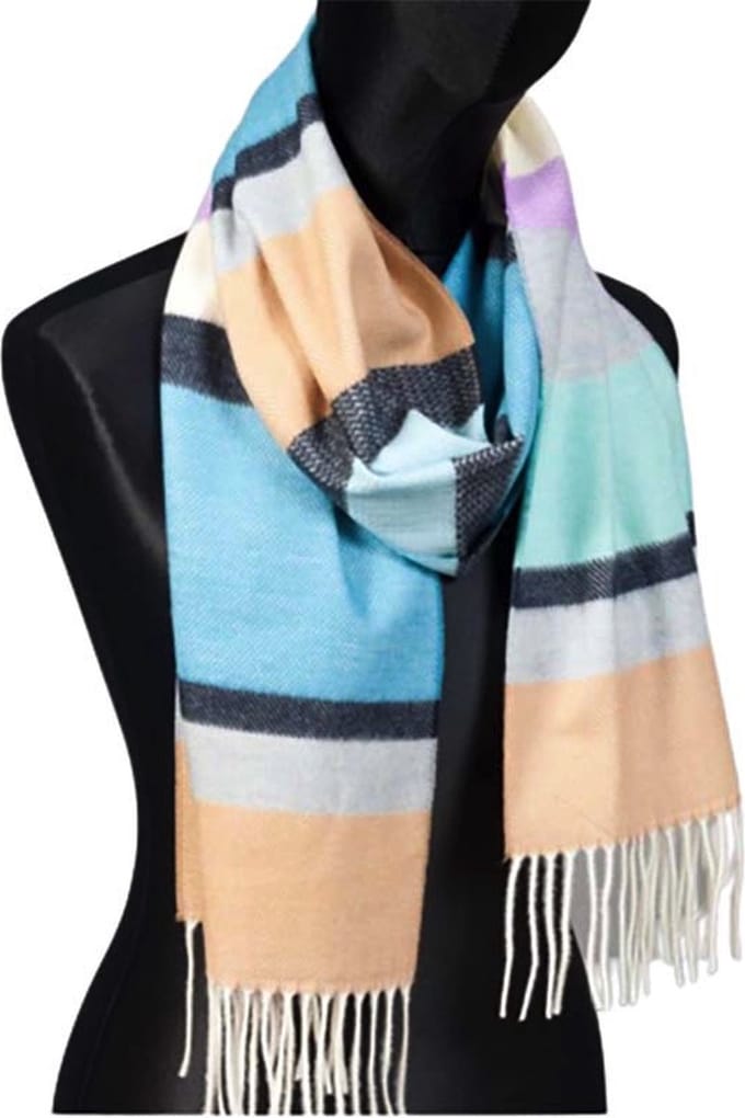 Winter Sjaal Dames Sjaal Multicolor Gestreept