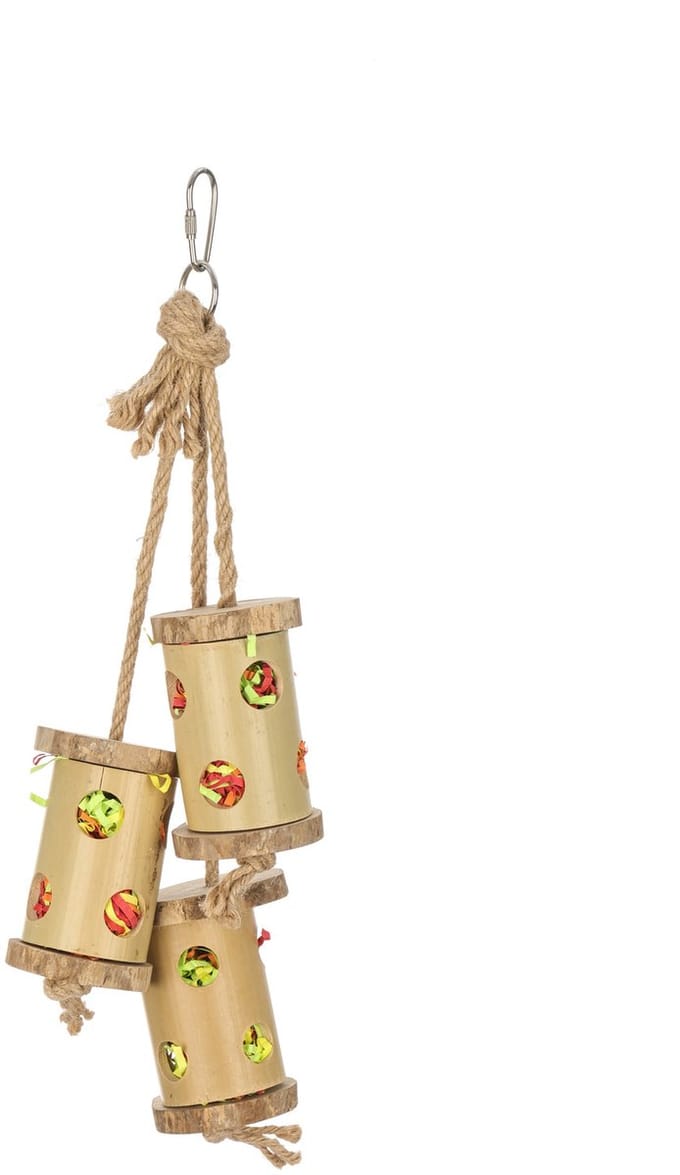 Adori Bamboo Climb N Forage - Vogelspeelgoed - 49x11x11 cm Multi-Color