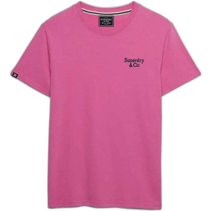 Superdry - Essential Serif Logo T-shirt Slanke Pasvorm - Heren - T-shirts