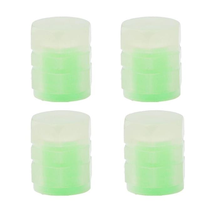 4 Pièces Lumineuses Cache-Valve de Pneu Fluorescent Étanche Caoutchouc Solide Illuminé Valve de Roue beige