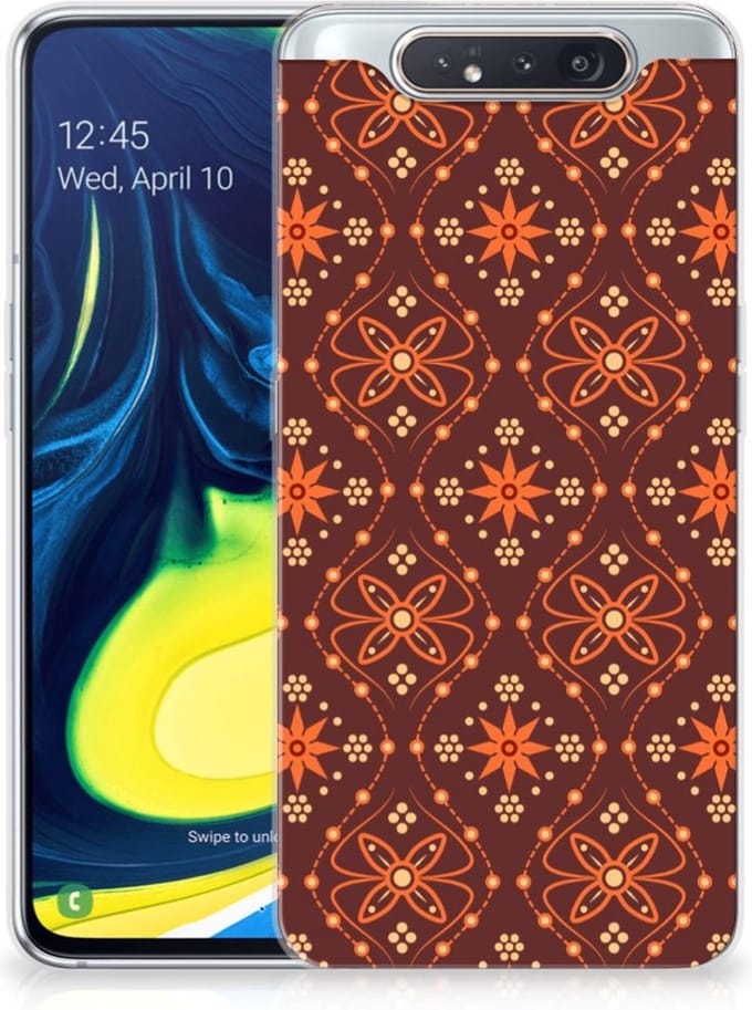 Samsung Galaxy A80 TPU bumper Batik Brown