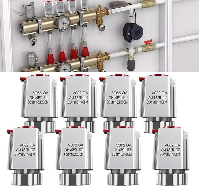 Verwarming Actuator - Ventielregelaar - Vloerverwarming Regelen - Zichtbare Statusindicator - M30 x 15 mm - Wit