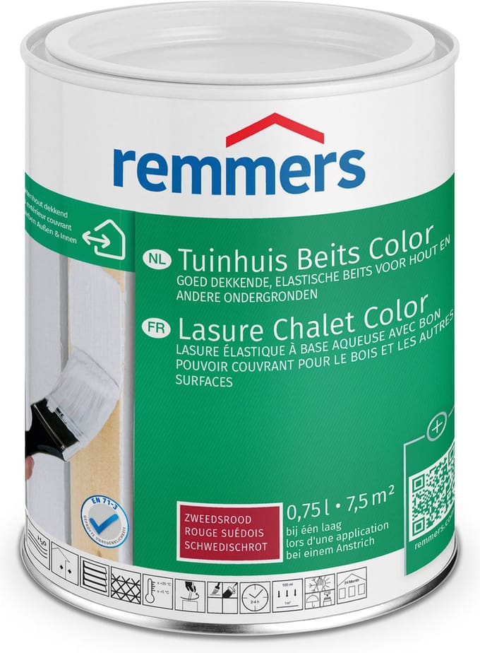 Remmers - DF Dekverf 0,75 l, Zweeds rood