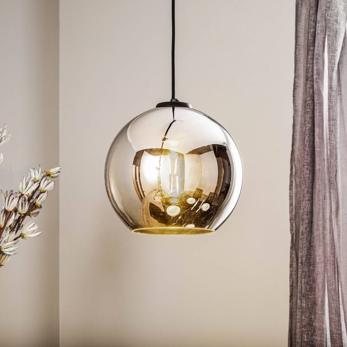 Nowodvorski Lighting Hanglamp Polaris, spiegelend glas, chroom
