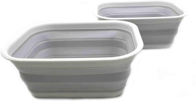 Set van 2 opvouwbare tubs 15L - Multifunctionele opslagoplossing