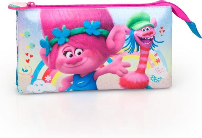 Trolls - Etui - 3 vakken - 22 cm
