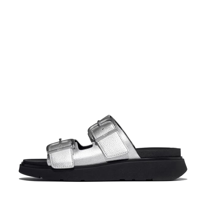 Hakken met gesp van fijn leer dames FitFlop Gen-FF Buckle Tumbled