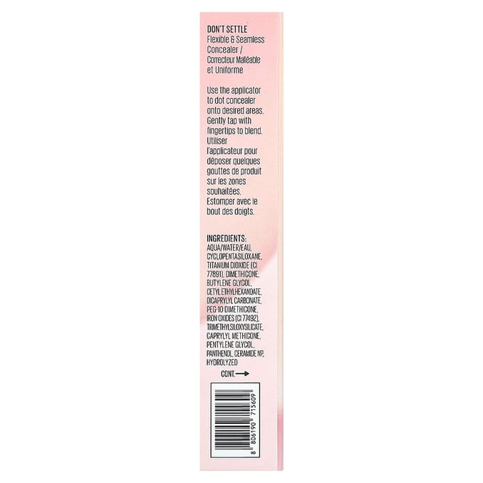 Kaja, Dont Sediment, Flexible & Seamless Concealer, 06 Boba Tea, 7 g (0.24 oz) white