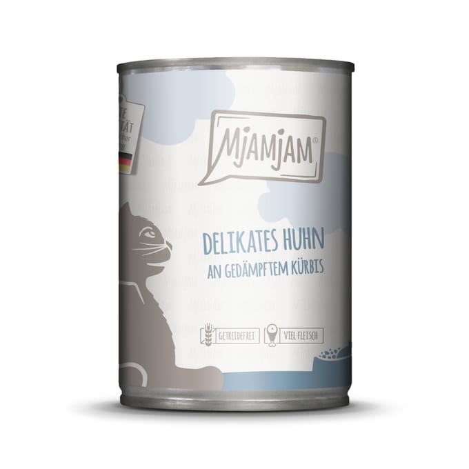 MjAMjAM Cat - Leckere Mahlzeiten Dose 6x400g | Huhn & Kürbis