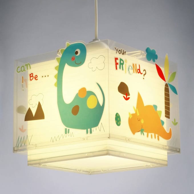 Dalber kinderkamer hanglamp DINOS, kleurrijk