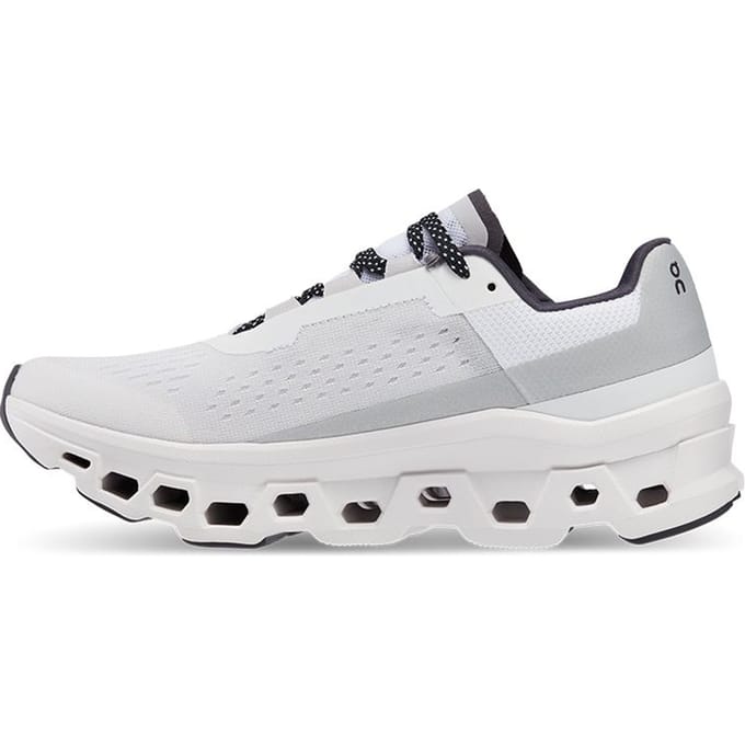 On Running CloudmOnster Blanc Noir Femme 61.98433 37.5 white