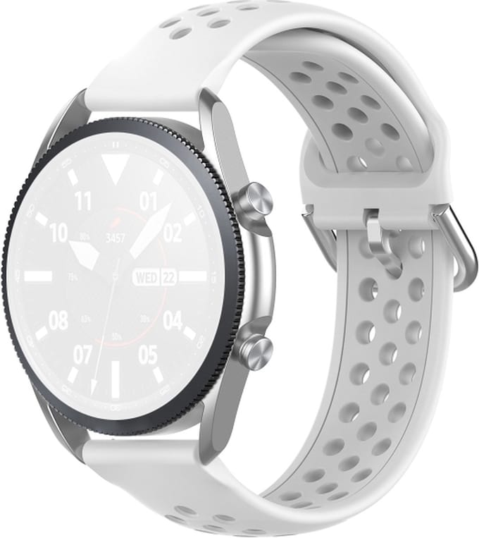 Siliconen bandje - geschikt voor Garmin Vivoactive 4 / Venu 2 / Venu 3 / Forerunner 255 / 265 - wit