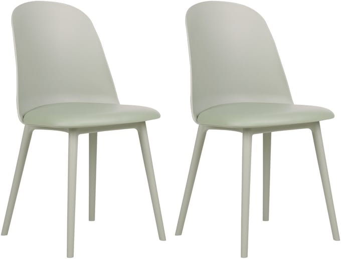FOMBY - Set van 2 stoelen - Lichtgroen - Synthetisch materiaal