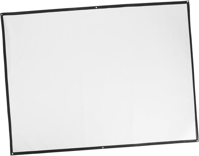 Projectiescherm - Draagbaar Scherm - Thuisbioscoop Maken - Gelijkmatige Lichtverspreiding - 72 Inch - Wit