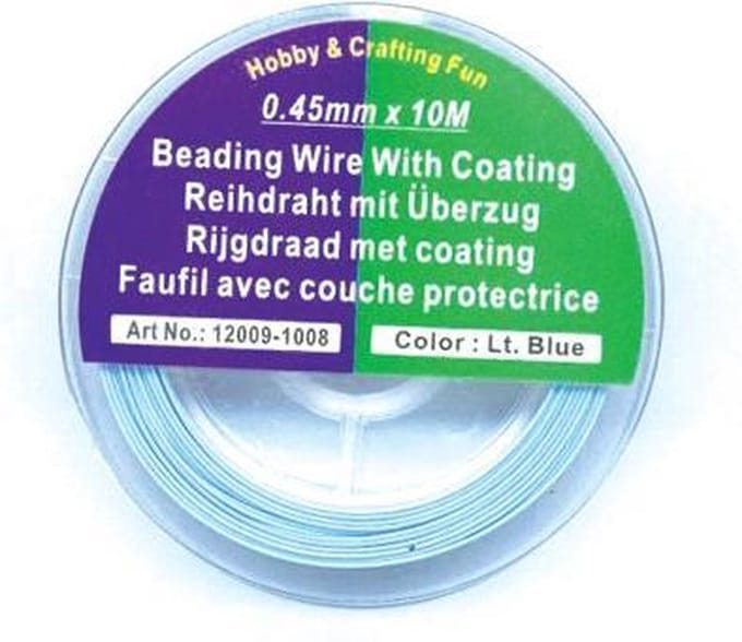 Vaessen Creative Beading Wire - 0,45mmx10m - Opaque Blauw