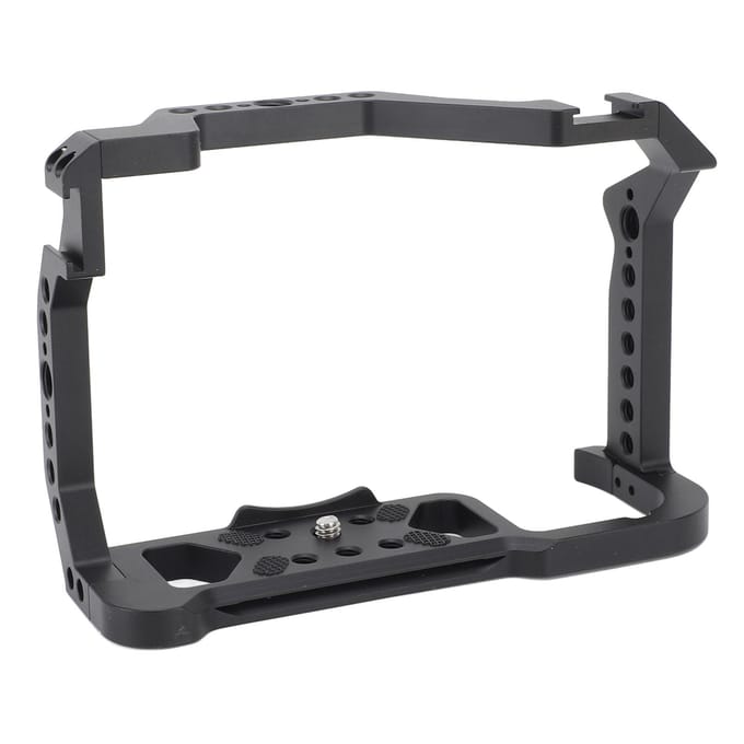Cage Rig pour Caméra en Alliage d'Aluminium Cage Rig pour Caméra Vidéo Cadre de Protection avec Support Griffe Froide pour R5 gray