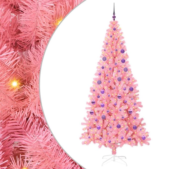 vidaXL - Kerstboom - Roze - 180 - cm - PVC