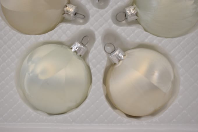 ZoeZo Design - 20 stuks - Kerstbal - holografisch - wit - Ø 5 cm - glas