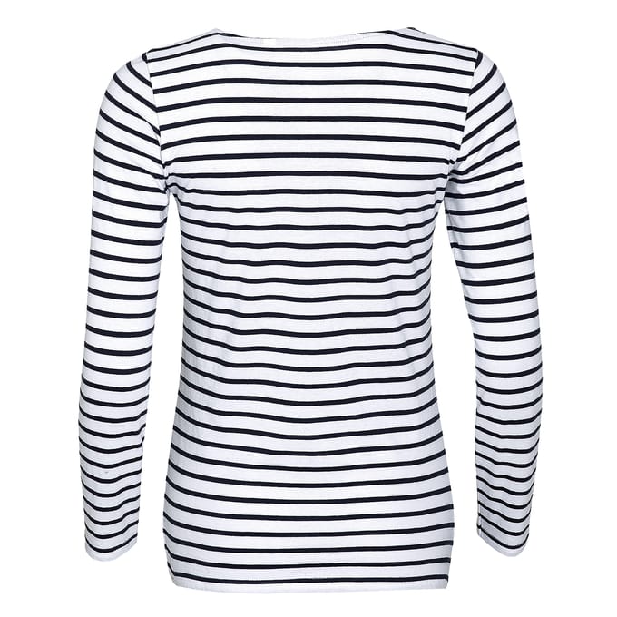 SOLS Dames/dames Marine Long Sleeve Stripe T-Shirt (Wit/Zwaar)