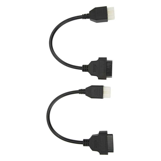 2 STuks 6 Pin OBD‑OBD2 Motorfiets Diagnostische Scanner Kabel Vervanging voor Delphi Motorfiets Motor gray