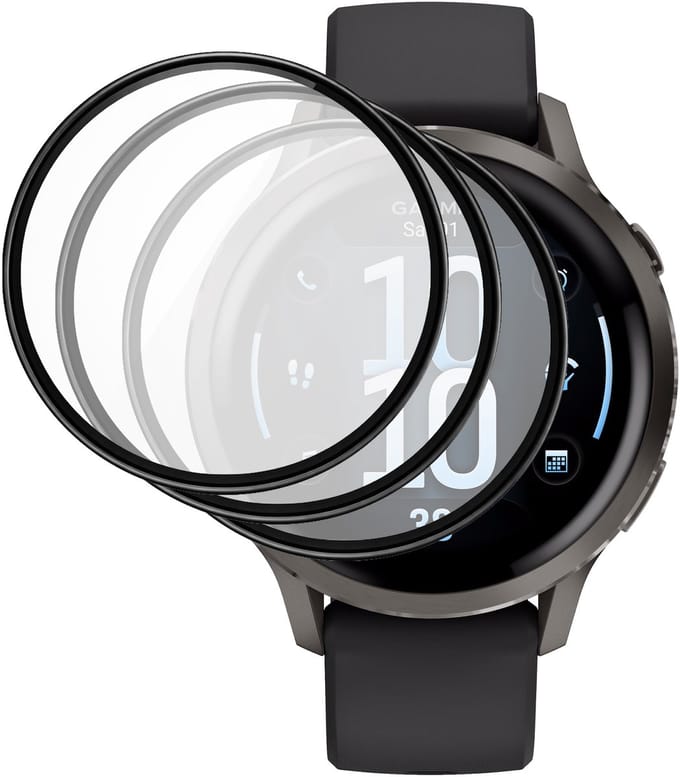 3x Volledige Screenprotector geschikt voor Garmin Venu 4 45mm - FullGuard