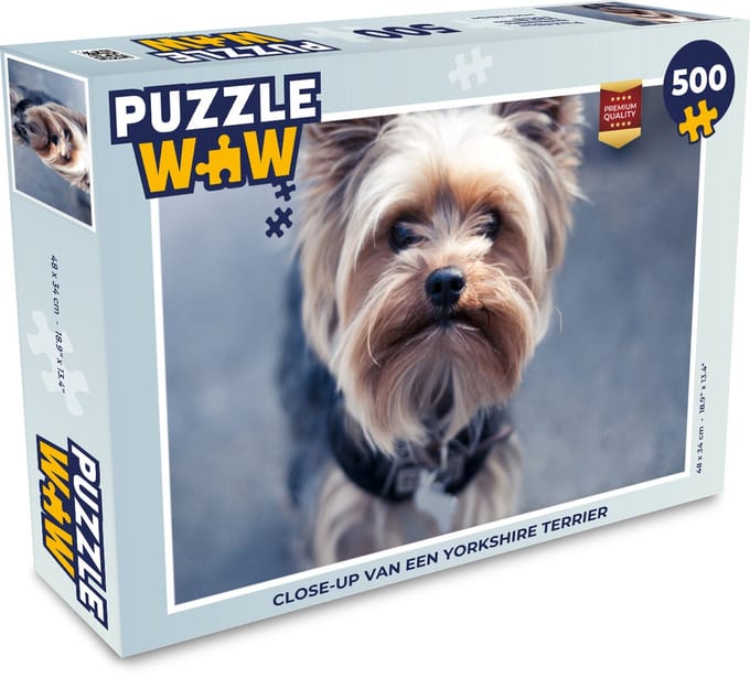 Puzzel Close-up van een Yorkshire Terrier - Legpuzzel - Puzzel 500 stukjes