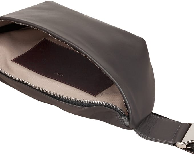 DUDU Urban - Heuptas - Unisex - Echt Leer - Meerdere Ritsvakken - Zilveren Hardware