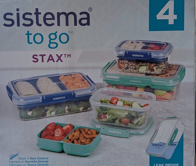 Sistema Stax To Go Lunchbox 4 stuks 2x1 - 2x2.2 liter