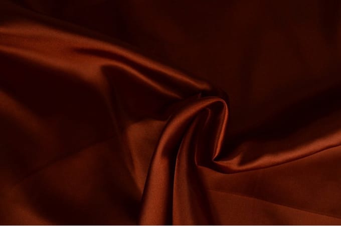 50 meter satijn stof - Koper - 100% polyester
