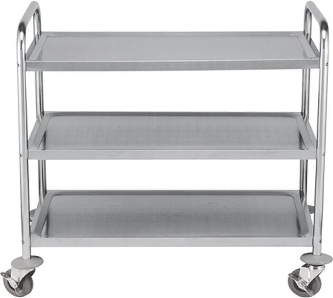 CaterChef Serveerwagen 3 bladen (90x51 cm) rvs